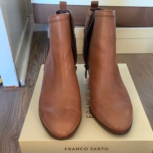 Tan Franco Sarto Ankle Boots